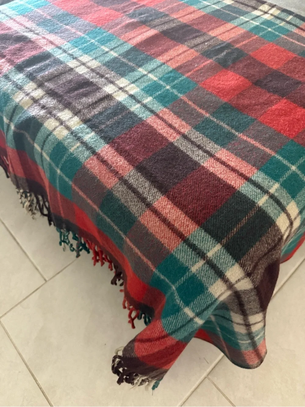 Vintage Ayers Pure Wool Strathcairn Plaid Throw Blanket 60x68” Scottish Tartan